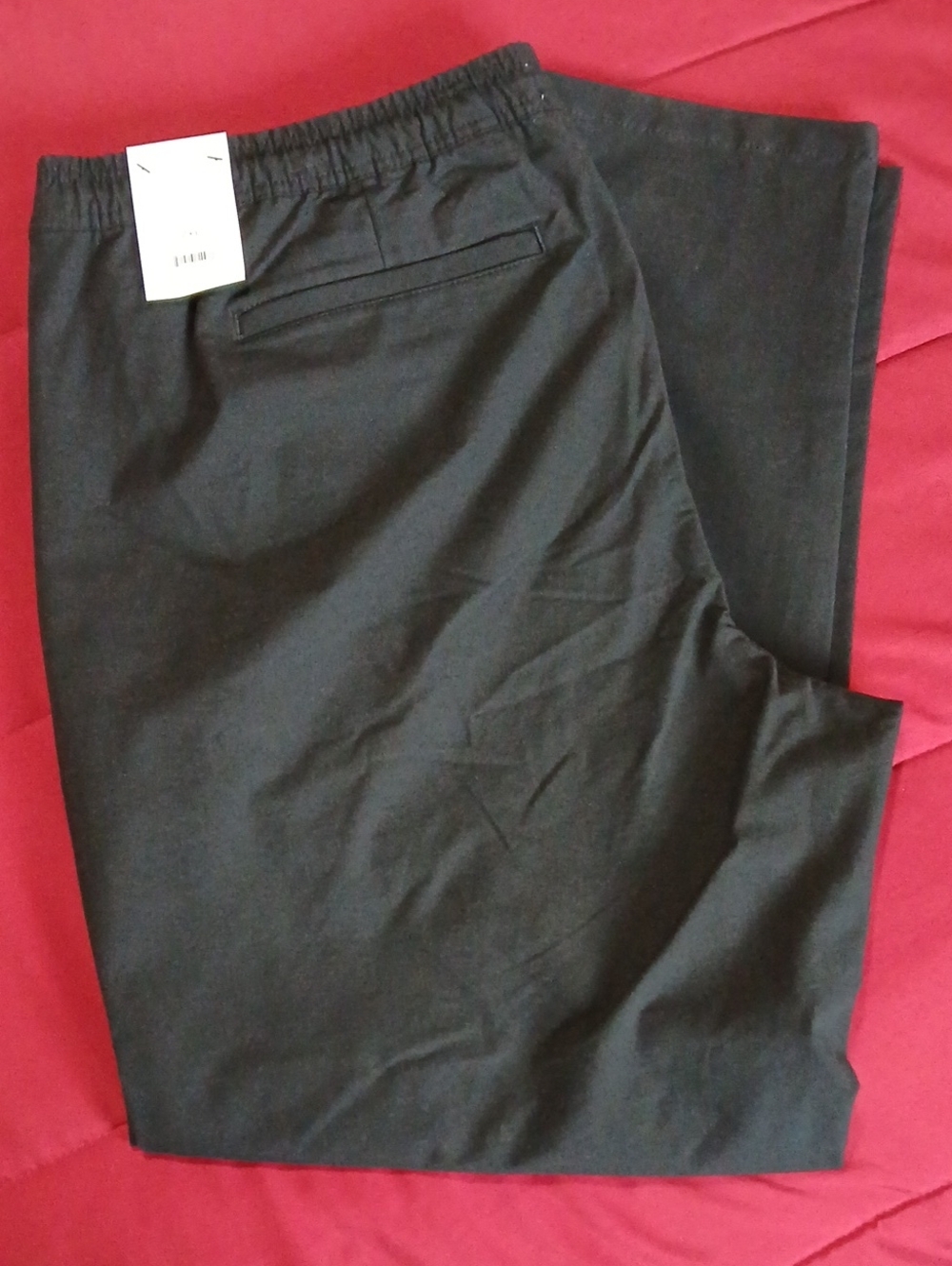 Free Assembly Men's 2XL Black Elastic-Waist Commuter Dress Pants
